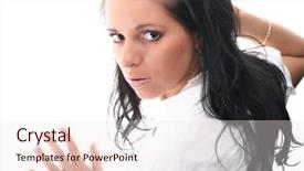  Presentation with girl scouts animated - Slides featuring cosmo girl background and a sky blue colored foreground