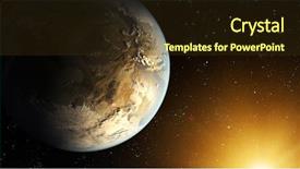  Presentation with cosmos - Theme featuring cosmos and bright sun background and a tawny brown colored foreground