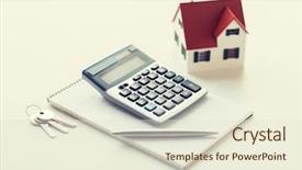  Presentation with mortgage - Theme having cost accounting - mortgage real estate and property background and a lemonade colored foreground