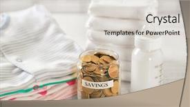  Presentation with parenting - Amazing slide set having cost benefit - parenting expenses concept glass can backdrop and a light gray colored foreground