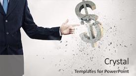  Presentation with symbol - Audience pleasing presentation theme consisting of donation box with clothing on backdrop and a white colored foreground.