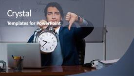  Presentation with late - Cool new slide deck with cost down - financial specialist working late backdrop and a gray colored foreground