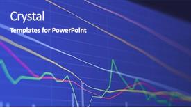  Presentation with data - Beautiful slide deck featuring cost down - financial stock data on screen backdrop and a royal blue colored foreground