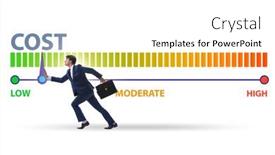 Presentation with cost - Slide set having cost-management-concept-with-businessman background and a white colored foreground