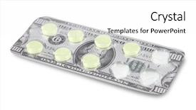  Presentation with cost - PPT theme consisting of cost of healthcare background and a white colored foreground