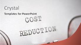  Presentation with cost - Slide deck consisting of cost-reduction-text-written background and a white colored foreground