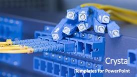  Presentation with fiber - Beautiful slides featuring flag on background series - central backdrop and a coral colored foreground