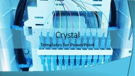  Presentation with optical communication - Cool new PPT layouts with cost serve - optical fiber communication distribution point backdrop and a light blue colored foreground