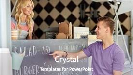  Presentation with food truck - PPT layouts having cost serve - street sale and people concept background and a gray colored foreground