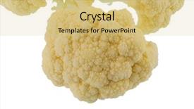  Presentation with cauliflower - PPT layouts consisting of cost weight - tuber cauliflower cauliflower in austria background and a  colored foreground