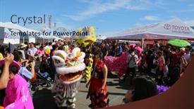  Presentation with tet - Presentation theme having costa-mesa-ca-2-17 background and a light blue colored foreground