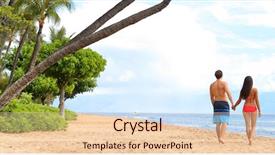  Presentation with costa rica - PPT theme featuring costa rica - beach banner caribbean vacation landscape background and a lemonade colored foreground