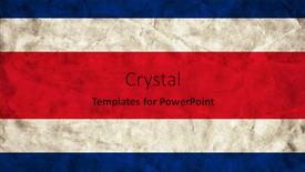  Presentation with costa rica - PPT theme with costa-rica-flag-in-grunge background and a crimson colored foreground