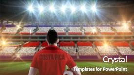  Presentation with costa rica - Audience pleasing presentation consisting of costa rica football player holding backdrop and a tawny brown colored foreground
