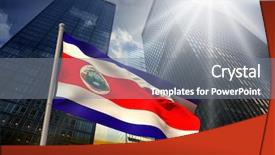  Presentation with costa rica - Amazing presentation theme having costa rica national flag backdrop and a gray colored foreground