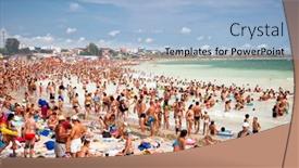  Presentation with summer school - PPT theme having costinesti-romania-august-6-crowded background and a  colored foreground