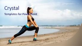  Presentation with lifestyle - Colorful slide set enhanced with activity costs - fitness and lifestyle concept backdrop and a sky blue colored foreground