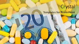  Presentation with health insurance - Cool new PPT theme with costs of medications and heal backdrop and a  colored foreground
