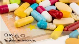  Presentation with heal - Beautiful slides featuring costs of medicines and heal backdrop and a lemonade colored foreground