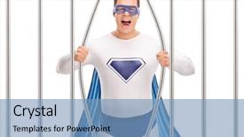  Presentation with prison bars - Beautiful presentation featuring costume breaking out of prison backdrop and a teal colored foreground