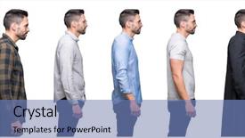  Presentation with floral border over white - Beautiful PPT theme featuring costumer attitude - collage of handsome man backdrop and a teal colored foreground