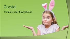  Presentation with swimming beautiful girl swims underwater - Amazing presentation theme having costumer attitude - young beautiful girl wearing easter backdrop and a yellow colored foreground