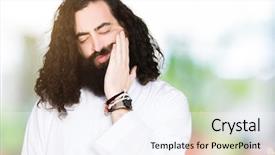  Presentation with jesus christ - Colorful slide deck enhanced with costumer faith - man wearing jesus christ costume backdrop and a sky blue colored foreground