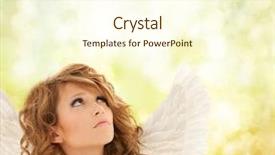  Presentation with teenage love - Presentation enhanced with costumes concept - unhappy teenage angel background and a cream colored foreground