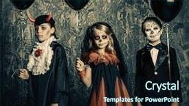  Presentation with black children - PPT layouts featuring costumes stand by a grunge background and a wine colored foreground