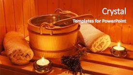  Presentation with atmosphere - Slides consisting of cosy atmosphere in the sauna background and a crimson colored foreground