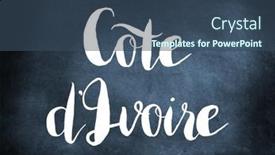  Presentation with blackboard - Audience pleasing PPT theme consisting of cote-d-ivoire-written backdrop and a ocean colored foreground