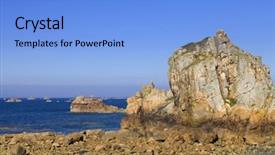  Presentation with granite - Slide deck featuring cote-de-granite-rose-brittany background and a light blue colored foreground