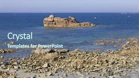  Presentation with granite - PPT layouts consisting of cote-de-granite-rose-brittany background and a ocean colored foreground
