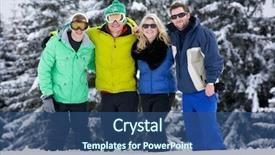  Presentation with group of three young girl - Slides enhanced with coth - group of young friends background and a  colored foreground