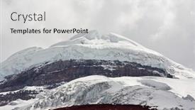  Presentation with ecuador - Colorful theme enhanced with cotopaxi-the-highest-active-volcano backdrop and a light gray colored foreground