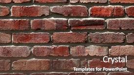  Presentation with brick wall - Slides with cotta colour with light grey background and a tawny brown colored foreground