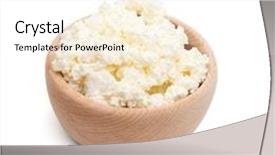  Presentation with white cheese - PPT layouts enhanced with cottage cheese isolated on white background and a white colored foreground
