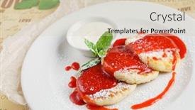  Presentation with cheese - Audience pleasing slides consisting of cottage cheese pancakes backdrop and a soft green colored foreground
