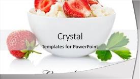  Presentation with white cheese - Cool new theme with cottage cheese with berry strawberry in white plate isolated on white background backdrop and a white colored foreground