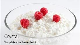  Presentation with cottage industry - Presentation design featuring cottage cheese background and a light gray colored foreground