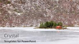  Presentation with norway - Slides featuring cottage-in-norway-small-norwegian background and a light gray colored foreground