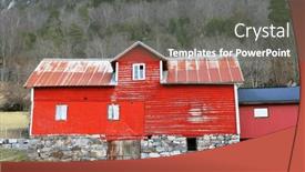  Presentation with norway - PPT theme enhanced with cottage-in-norway-small-norwegian background and a gray colored foreground