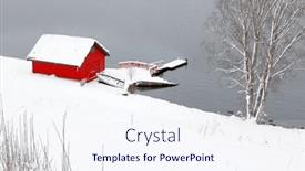  Presentation with norway - PPT theme having cottage-in-norway-small-norwegian background and a sky blue colored foreground