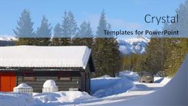  Presentation with norway - Presentation theme consisting of cottage-in-norway-small-norwegian background and a light blue colored foreground