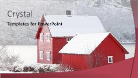  Presentation with norway - Slide deck having cottage-in-norway-small-norwegian background and a light gray colored foreground