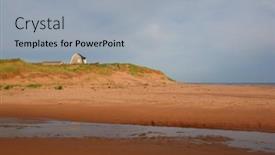  Presentation with island - Cool new presentation design with cottage-on-the-top backdrop and a  colored foreground