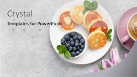  Presentation with breakfast - Theme featuring cottage-pancakes-with-berries-breakfast background and a  colored foreground