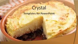  Presentation with baking - Slide deck featuring cottage-pie-in-a-rustic background and a blonde colored foreground