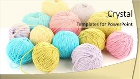  Presentation with brown sugar isolated on white - Beautiful theme featuring cotton ball - multicolored clews isolated on white backdrop and a blonde colored foreground