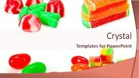  Presentation with cotton candy - Audience pleasing theme consisting of cotton candy pink - candies backdrop and a sky blue colored foreground